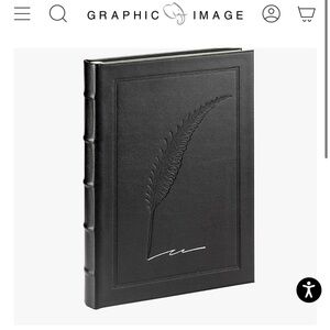 Graphic image 9” hardcover leather journal